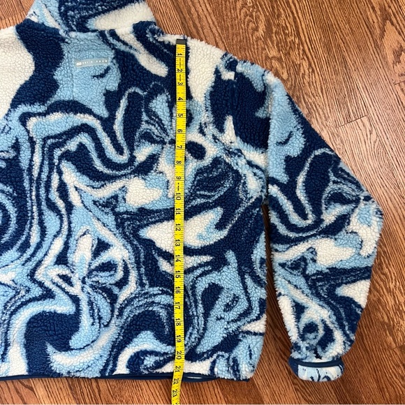 ASOS 4505 ski borg 1/4 zip sweat in blue swirl print - Size 8 - Picture 7 of 8